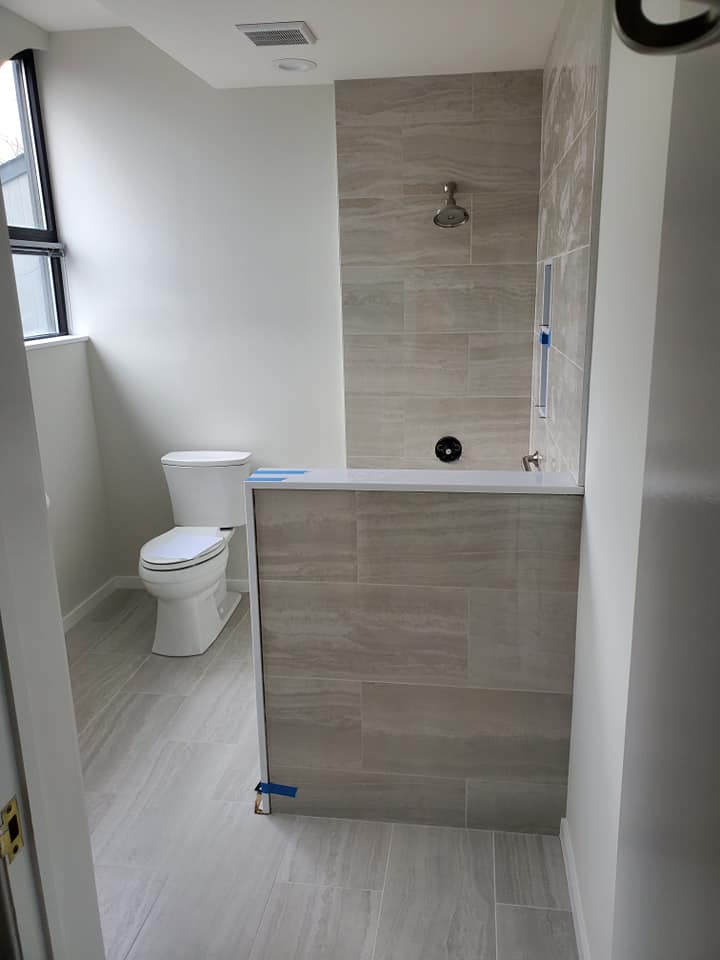 New Tile Walls On Bathroom — Poughquag, NY — Mino’s Painting Inc