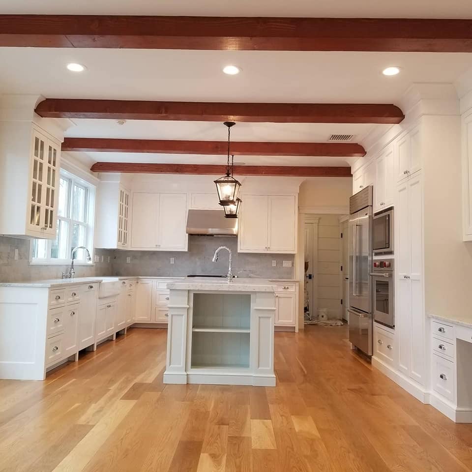 Modern Kitchen With White Cabinets — Poughquag, NY — Mino’s Painting Inc