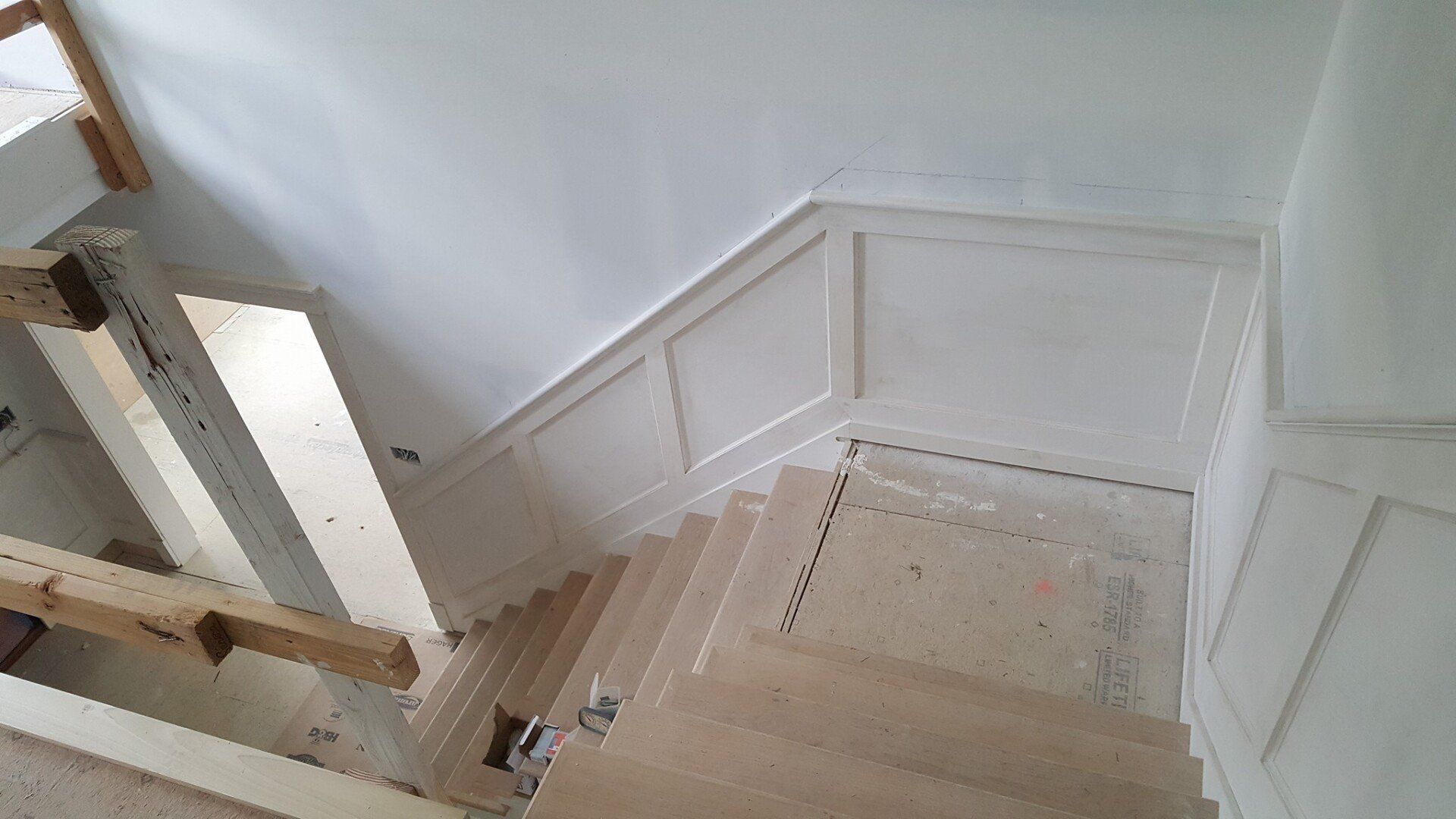 Before Painting The Walls Near Stairs — Poughquag, NY — Mino’s Painting Inc