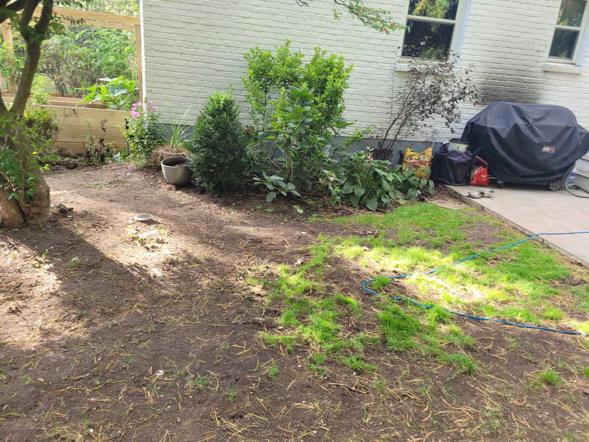 Before Photo Of Backyard Patio — Poughquag, NY — Mino’s Painting Inc