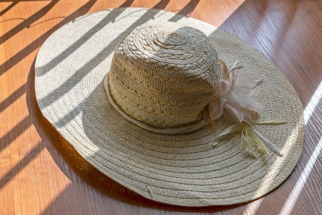 Straw Hat With Ribbon - Women's Clothing in Darwin