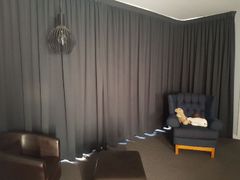 blackout curtains in home theater