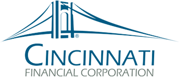 The cincinnati financial corporation logo has a bridge on it.
