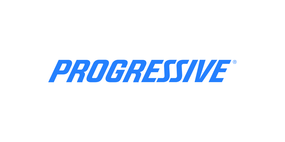 The progressive logo is blue and white on a white background.