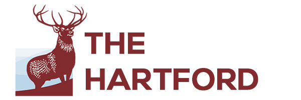 A logo for the hartford with a deer on it