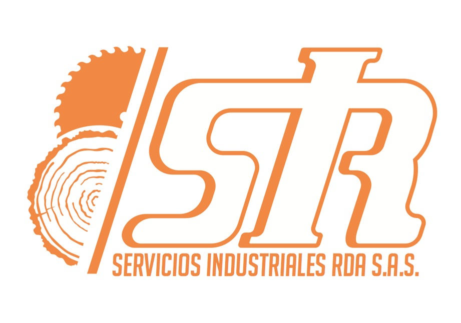 Un logotipo naranja y blanco para servicios industriales rda sas
