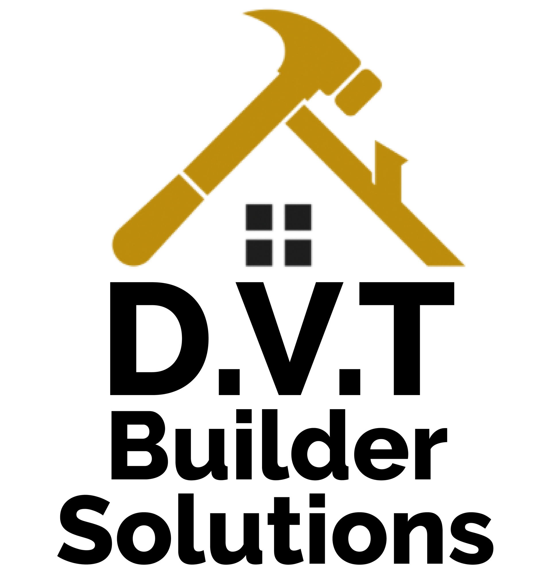 A logo for a company called d.v.t builder solutions