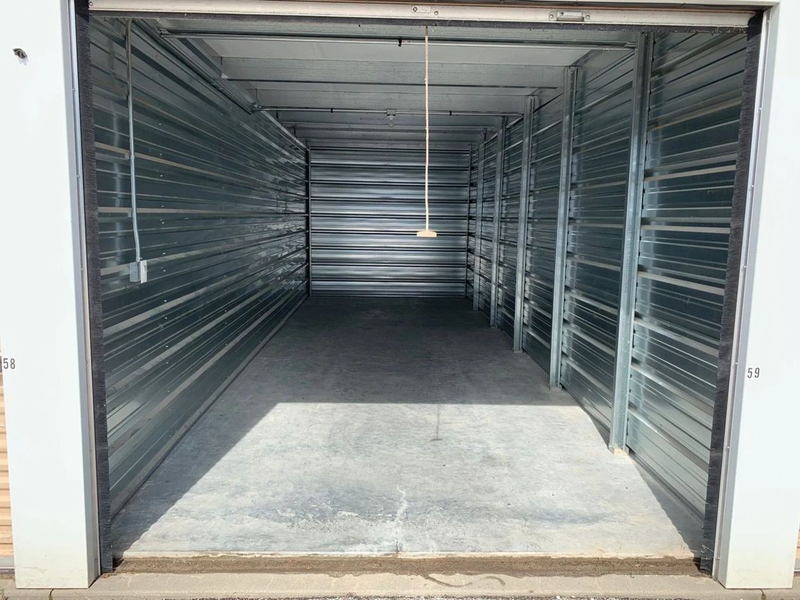 Inside of an empty storage unity at East O Self Storage in Lincoln, NE