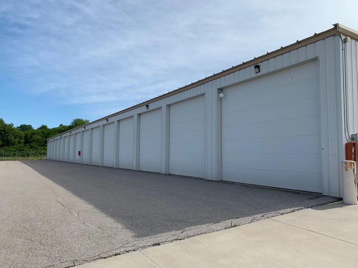 Row of storage units at East O Self Storage in Lincoln, NE