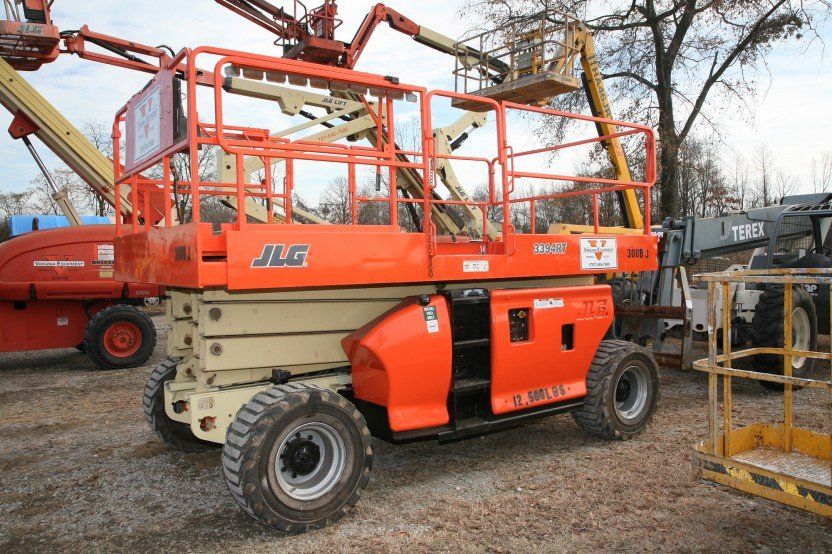 Orange JLG 3394RT Scissor Lift — Chesapeake, VA — Virginia Equipment Rental