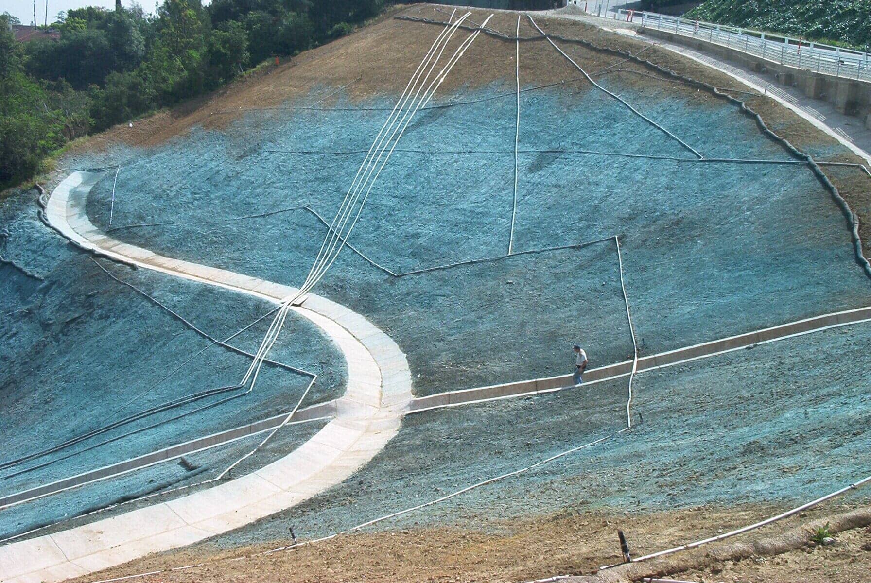 Applying Hydroseed on Road — Rancho Cucamonga, CA — Bill's Hydroseed