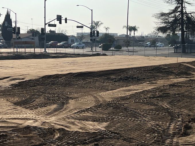 There is a lot of dirt in the middle of the road.
