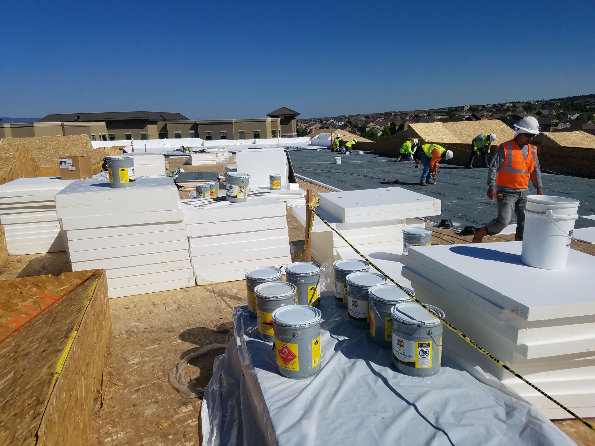 Flat roof commercial roofing in Colorado Springs CO