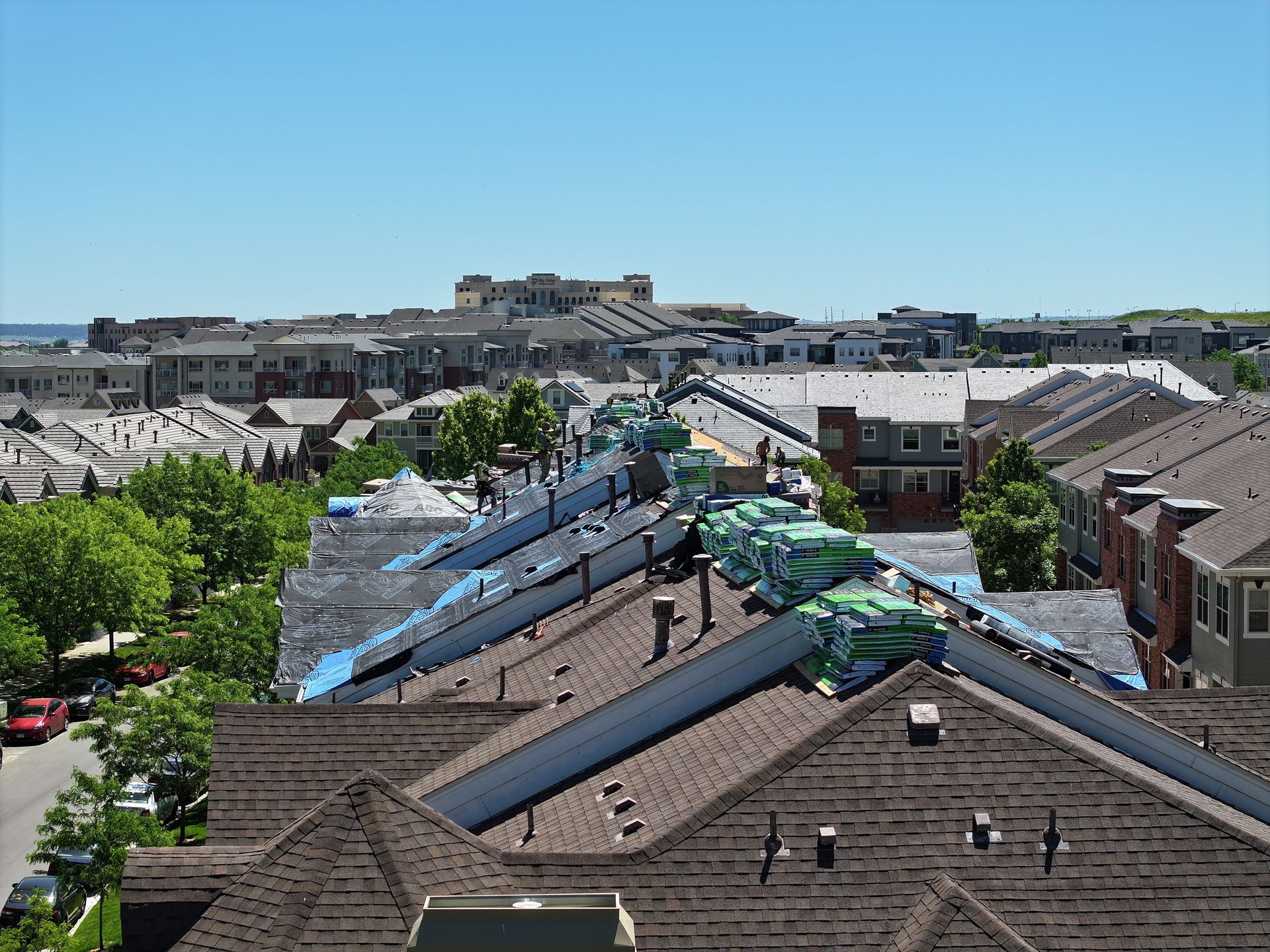 Reroofing a condominium complex in an HOA in Southern Colorado