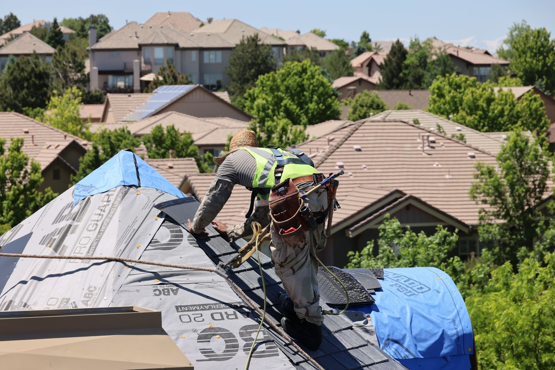 Commercial reroof for a condominium in an HOA in southern CO