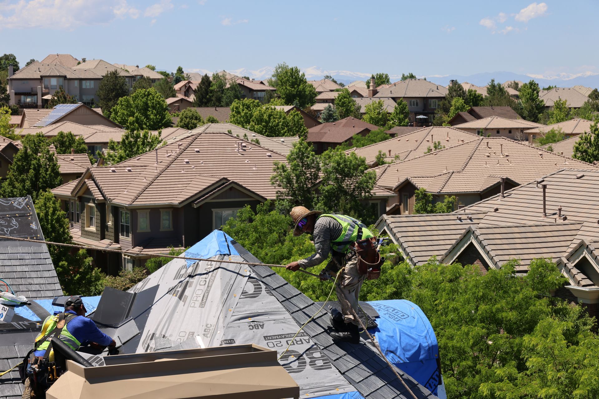 Commercial reroof for a condominium in an HOA in southern CO