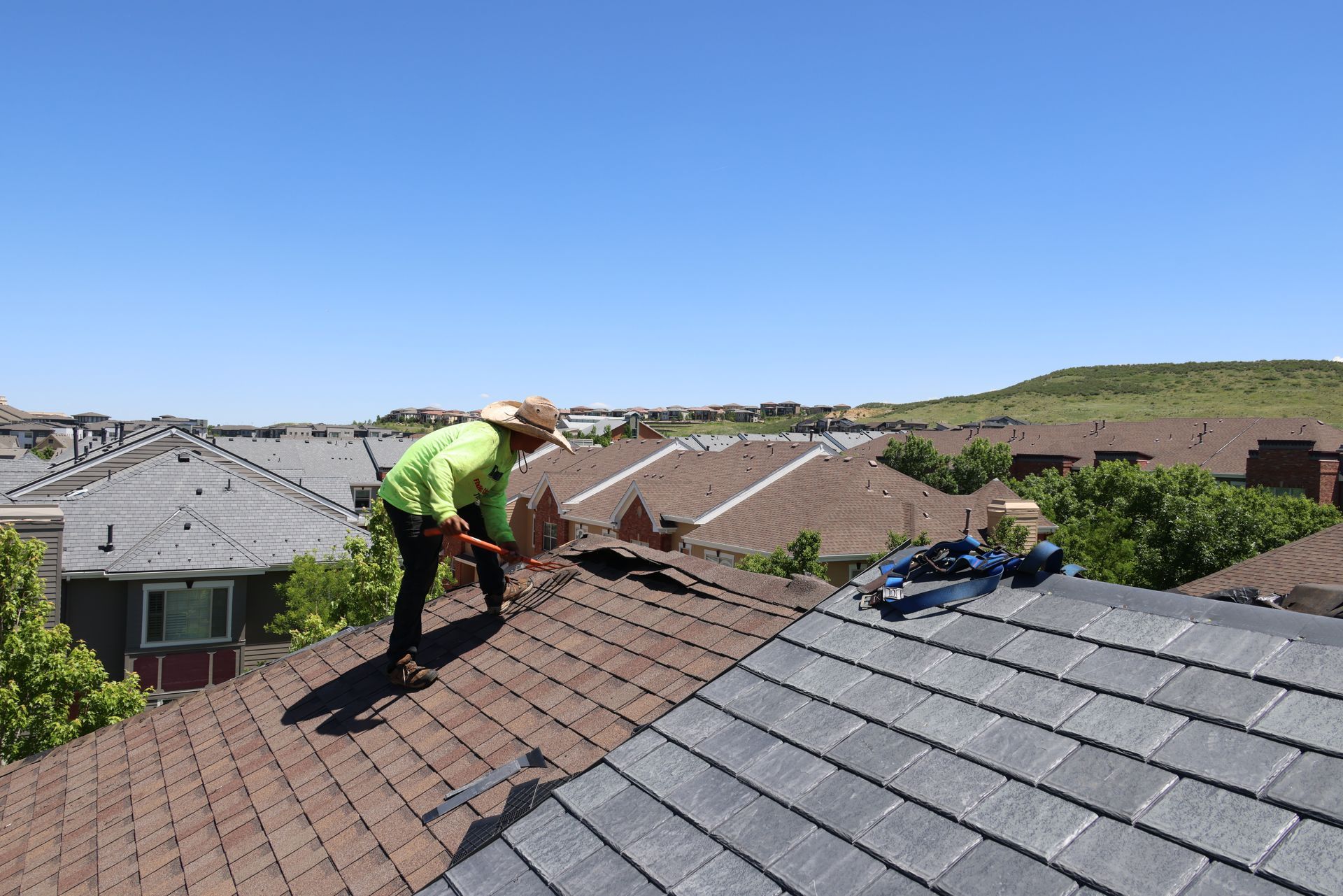 Commercial reroof for a condominium in an HOA in southern CO