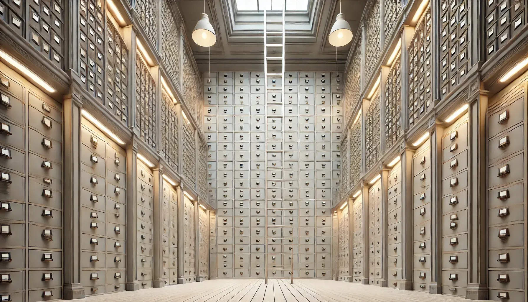 Ein Zimmer mit einem Schreibtisch, einem Stuhl und Uhren an der Wand.