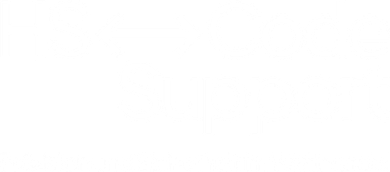 Das HS-Code-Support-Logo ist lila und weiß auf weißem Hintergrund.