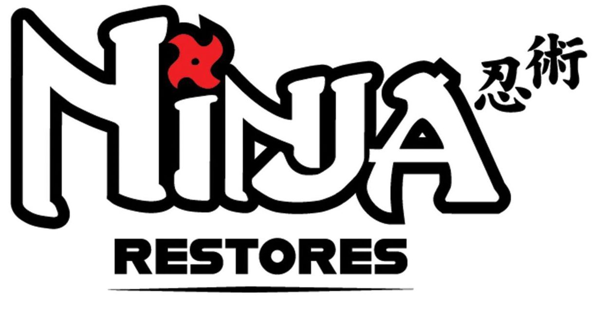 A logo for a company called ninja restores.