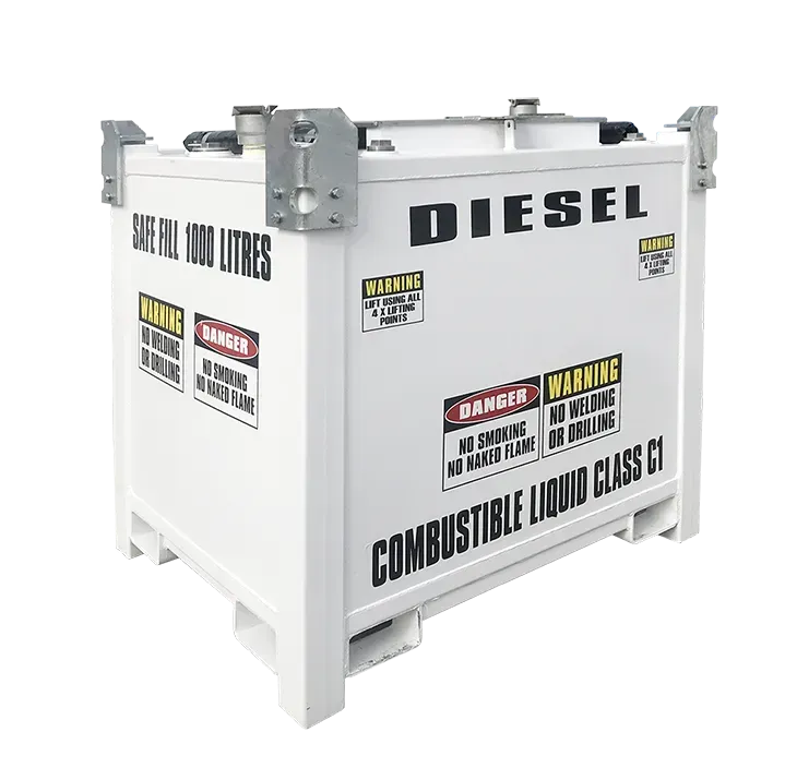 A white container with the word diesel on it — Hybrid Power Australia In Tieri, QLD