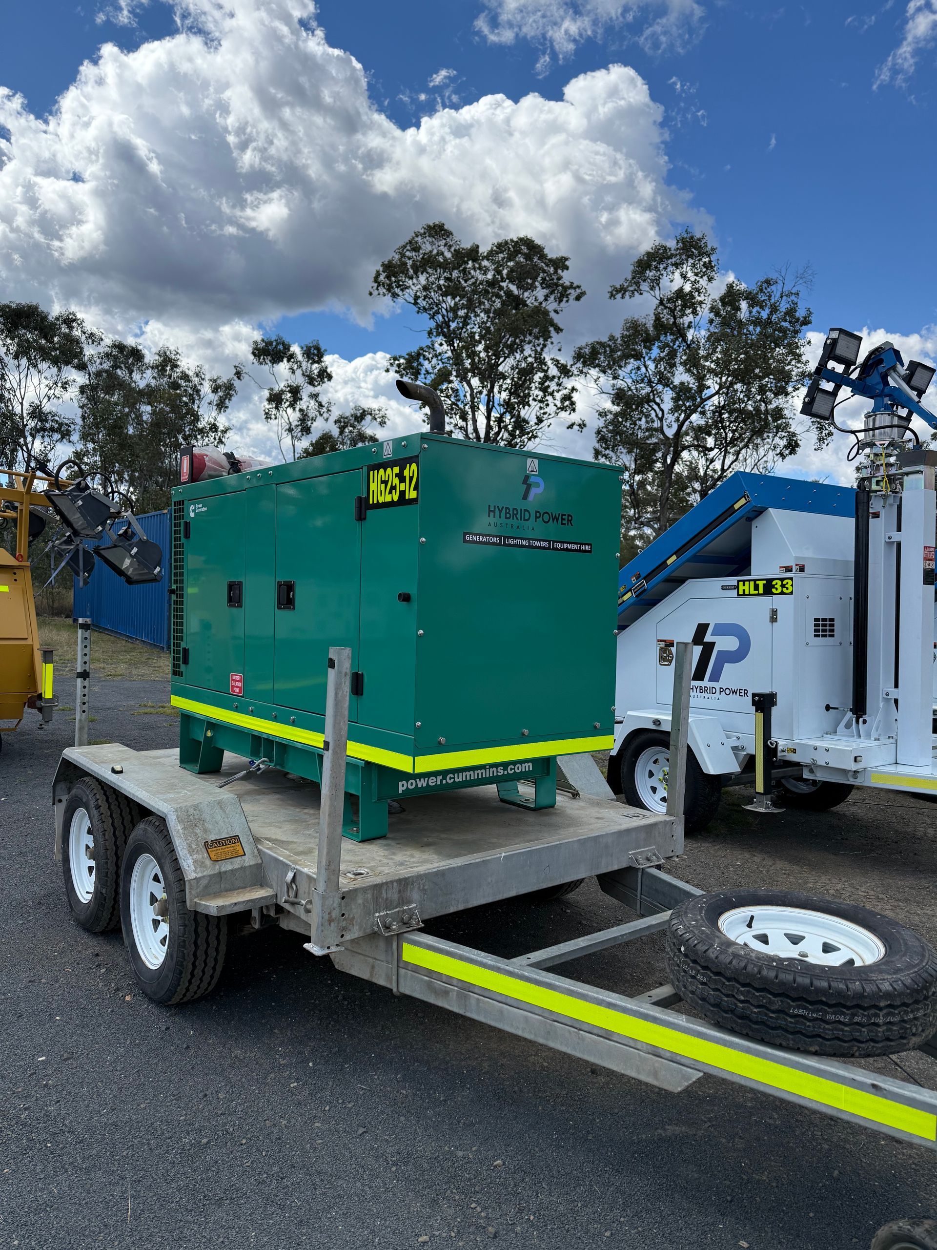 Yellow And Gray Industrial Air Compressors — Hybrid Power Australia in Cloncurry, QLD