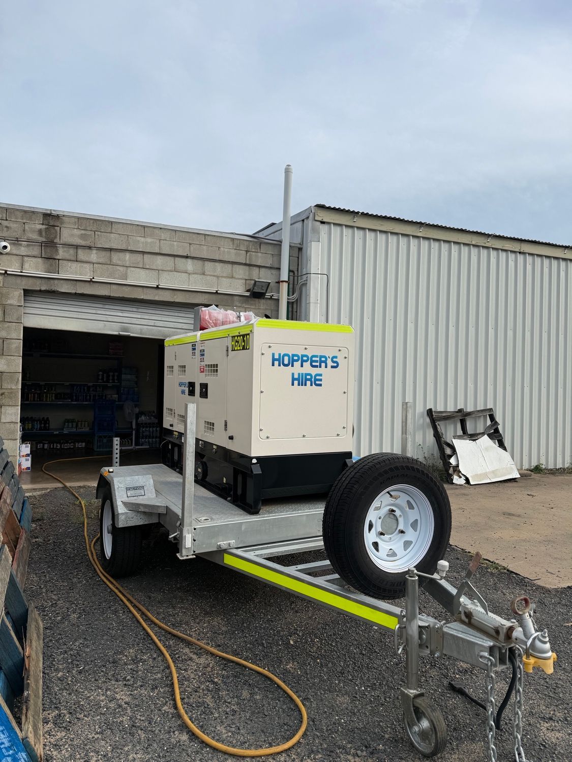 Bright Led Floodlights On A Black Pole — Hybrid Power Australia in Cloncurry, QLD