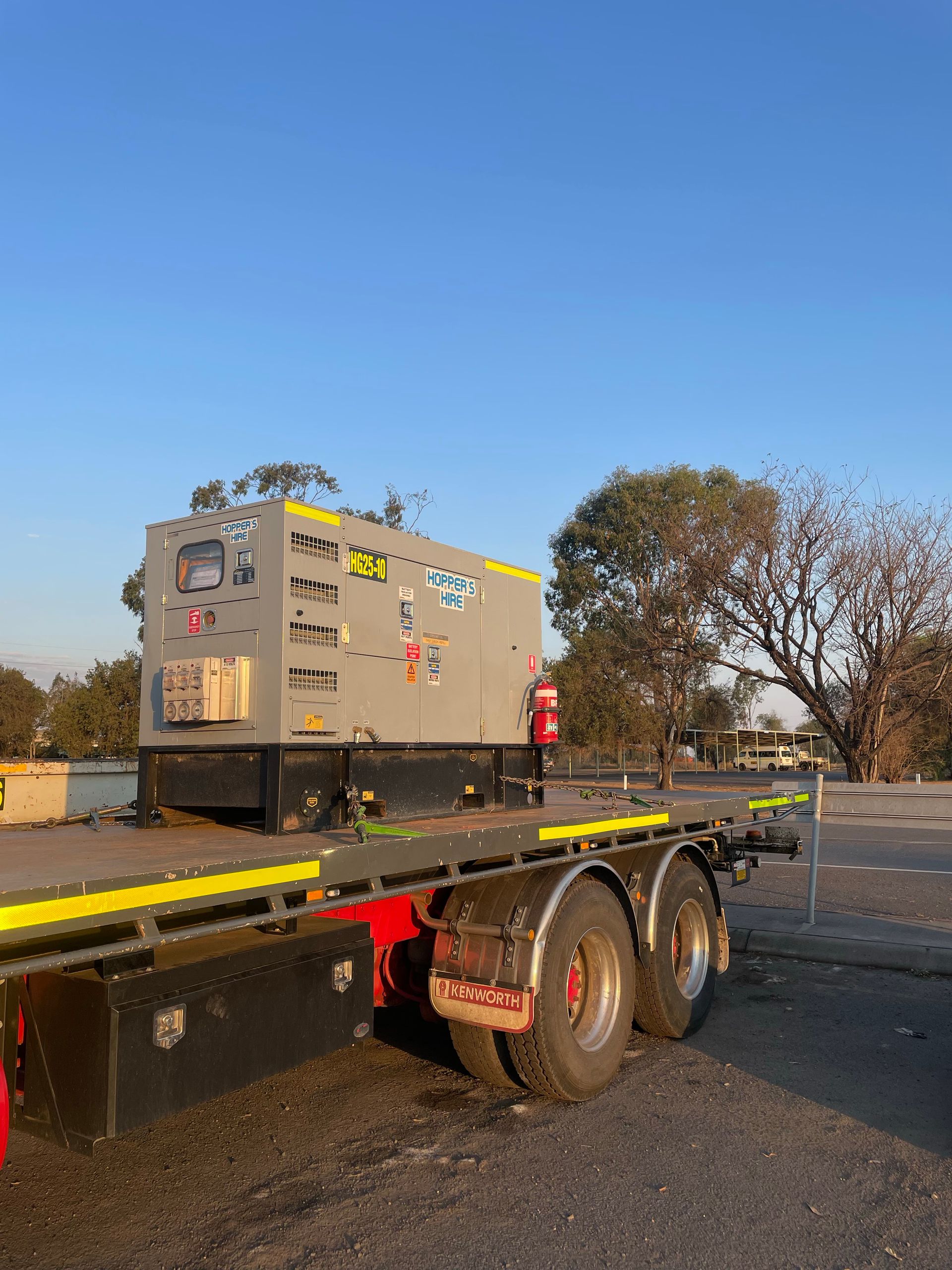 Gray Generator On A Flatbed Trailer — Hybrid Power Australia in Rockhampton, QLD