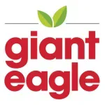 Giant Eagle logo: red text with green leaves and a gray bar.