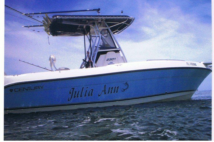 Julia Ann Boat Letters | Fort Lauderdale, FL | A Sign On Time