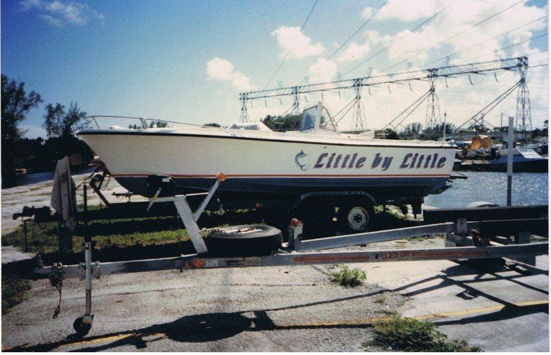 Little By Little Boat Lettering | Fort Lauderdale, FL | A Sign On Time