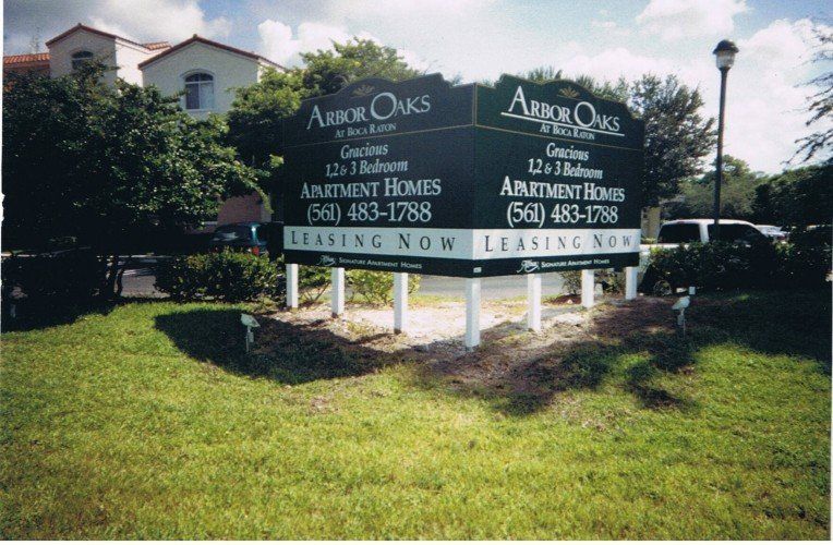Arbor Oaks Wood Leasing Sign | Fort Lauderdale, FL | A Sign On Time