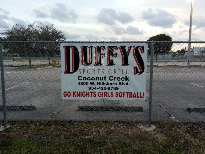 Duffy Fence Banner | Fort Lauderdale, FL | A Sign On Time