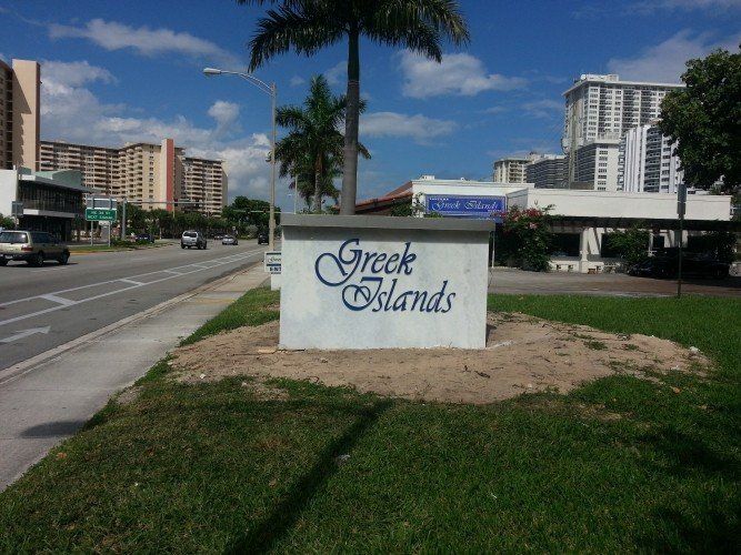 Greek Island Monument Sign | Fort Lauderdale, FL | A Sign On Time