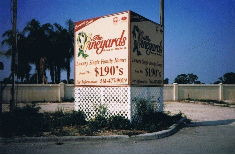 Vinyards Wood Sign | Fort Lauderdale, FL | A Sign On Time