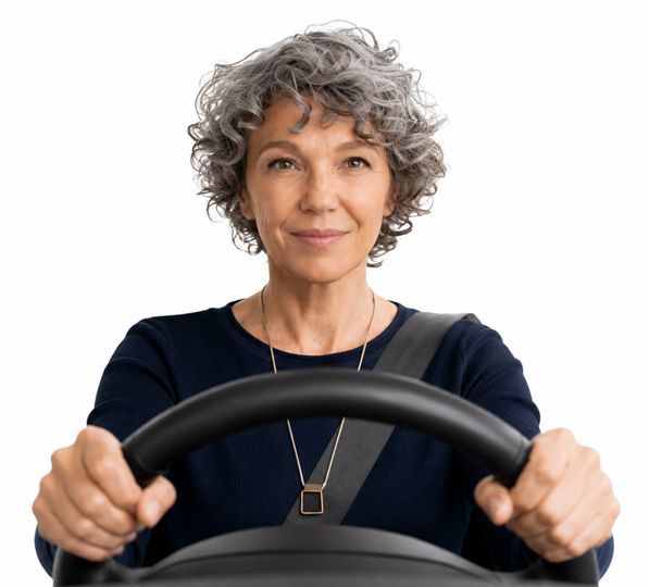 Woman who has overcome her fear of driving