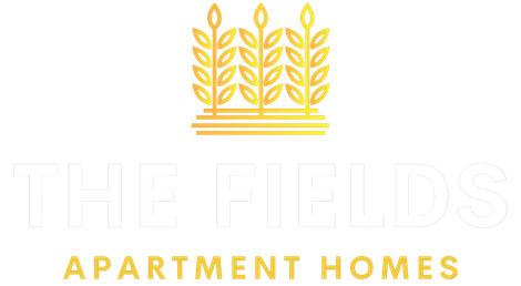 Logo for The Fields Apartment Homes featuring wheat stalks.