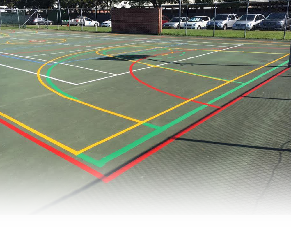 playground with colourful line markings