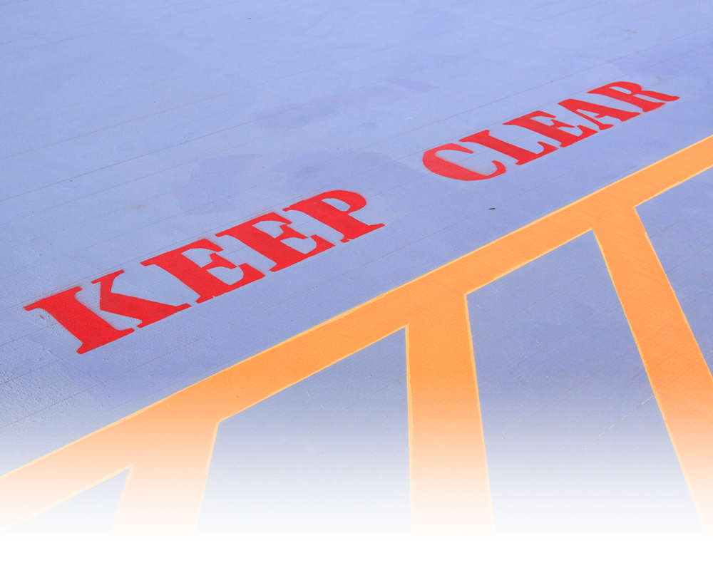 keep clear line marking