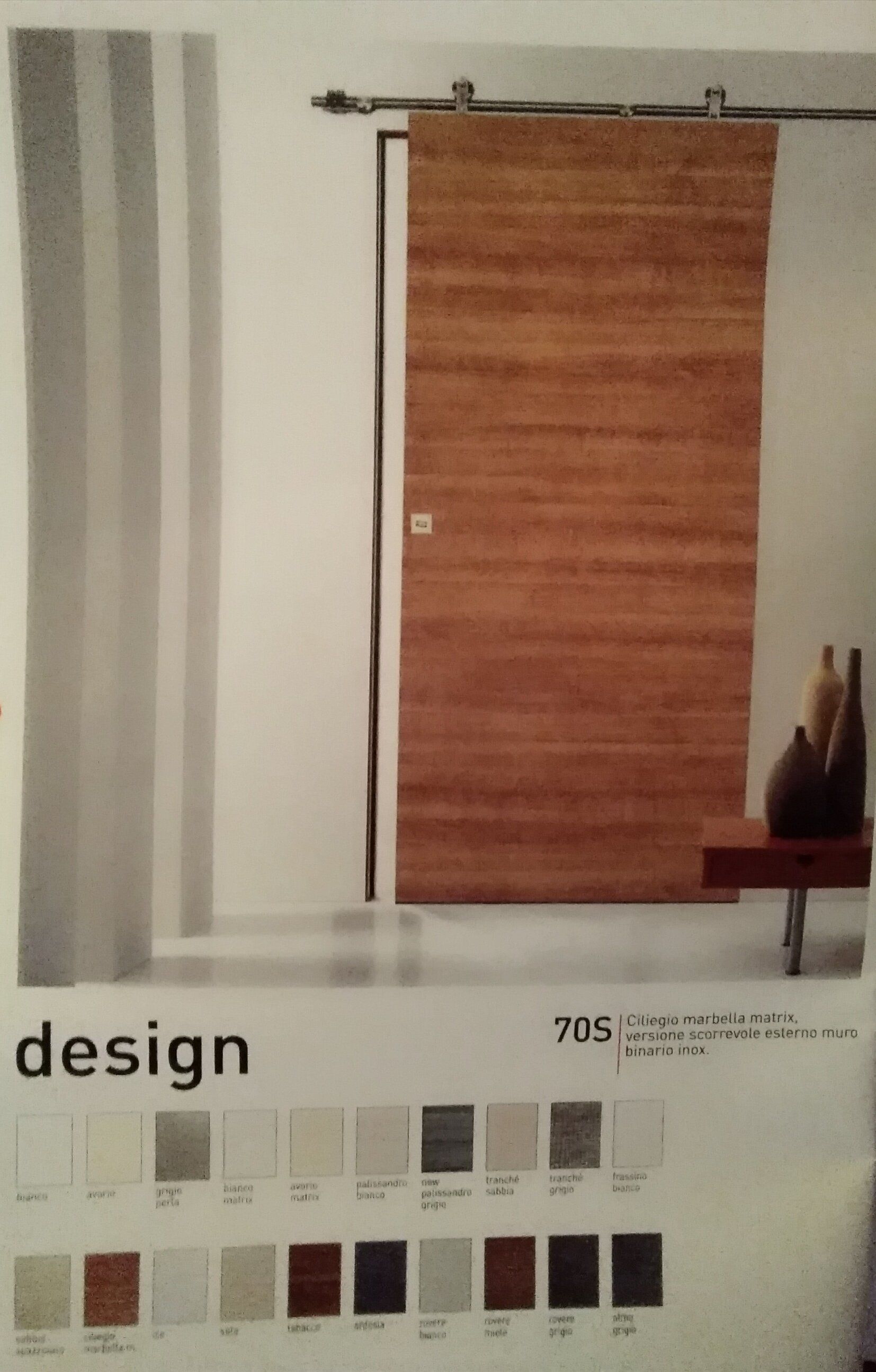 Un'immagine di una porta scorrevole con la parola design sopra