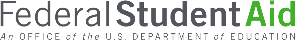 Federal Student Aid logo in gray and green text.