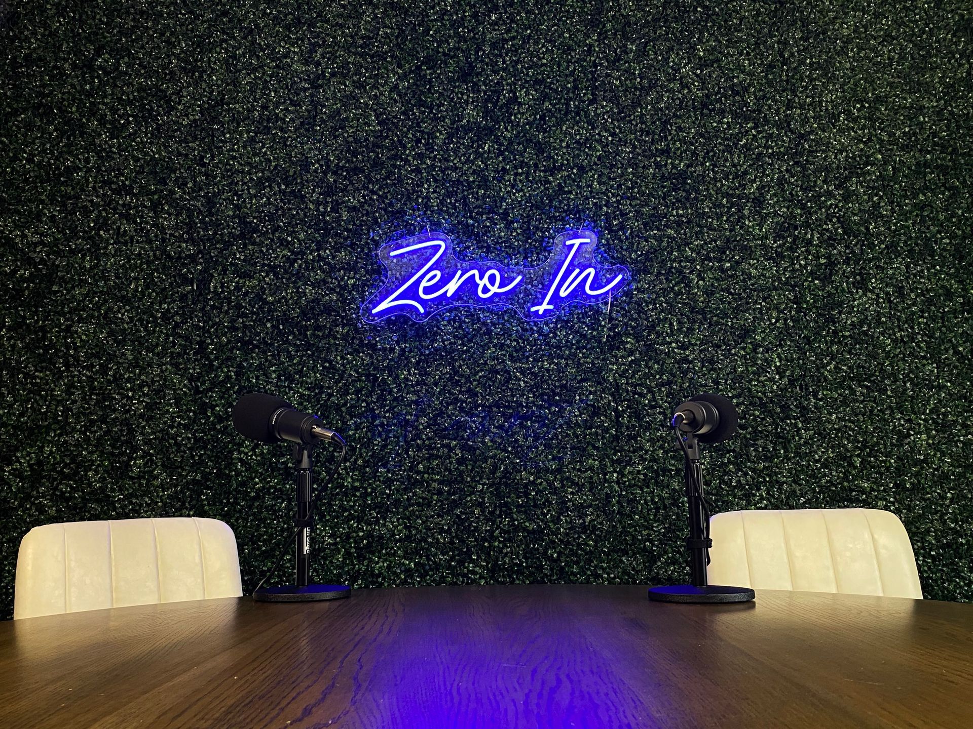 The Zero In podcast studio