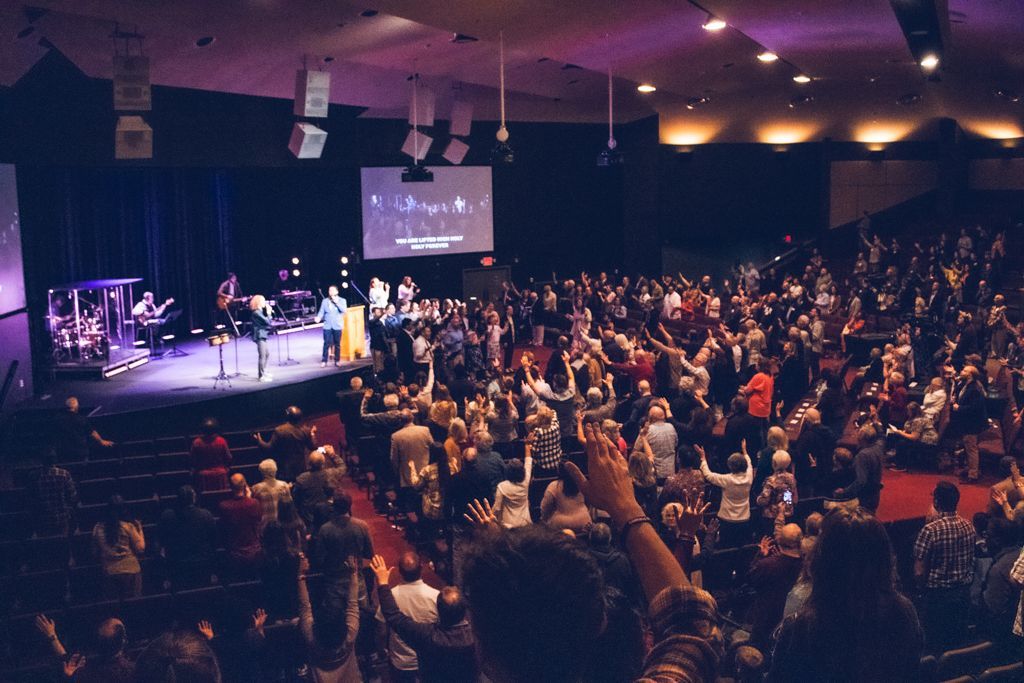 a worship session during the 100th celebration