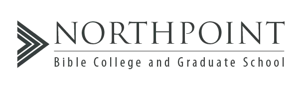 Logo for Northpoint Bible College and Graduate School. Features the name in serif font with a chevron design to the left.