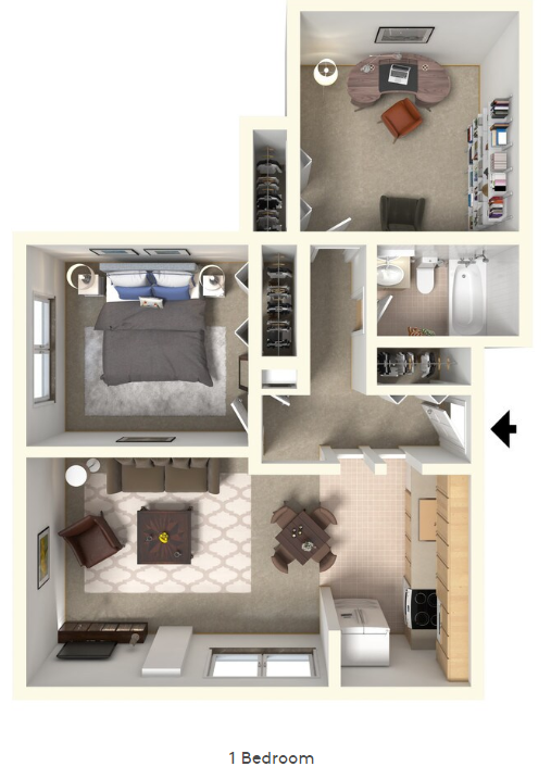 One Bedroom Different Style — Pueblo, CO — Stardust Plaza Apartments