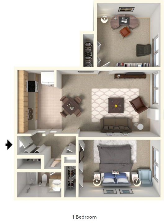 One Bedroom — Pueblo, CO — Stardust Plaza Apartments