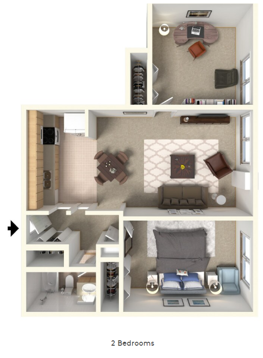 Two Bedrooms — Pueblo, CO — Stardust Plaza Apartments