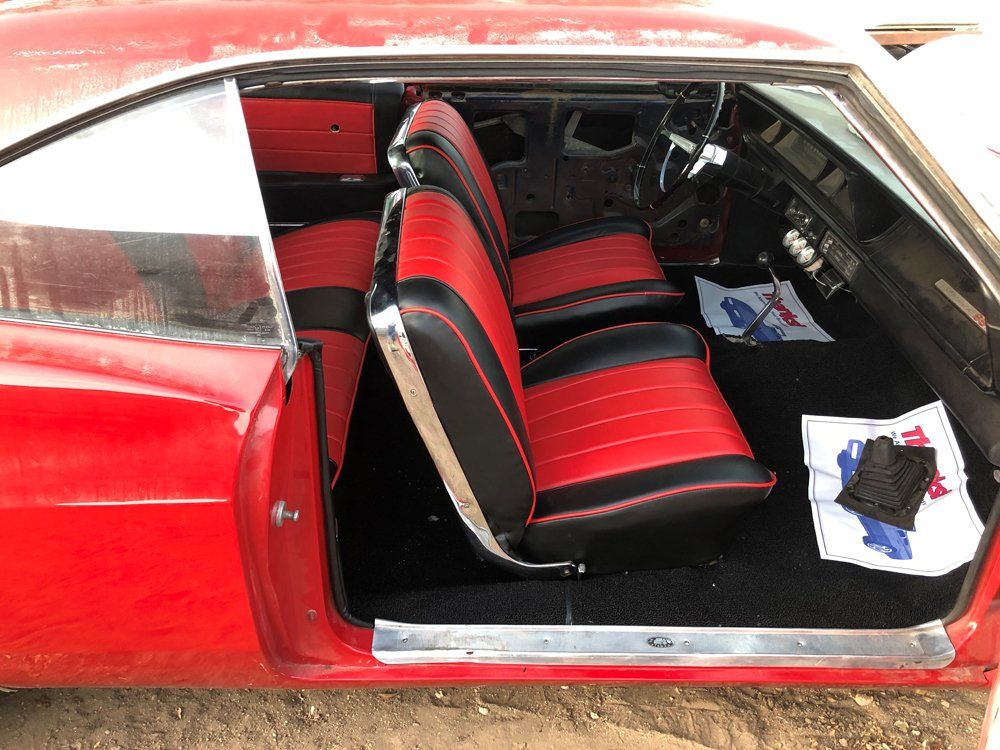 Black and Red Car Seats — Windsor, CO — A&F Custom Upholstery