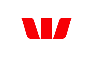 Red stylized logo resembling a wide “W” or crown on a white background