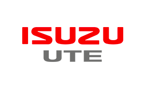 ISUZU UTE logo in red and gray on a white background